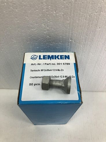 3015789 Lemken Болт с потайной головкой.M12x36-12.9-MU-10