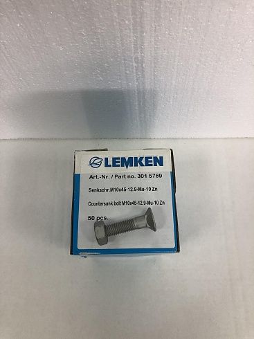 3015769 Lemken Болт с потайной головкой с гайкой M10x45-12.9-MU-10